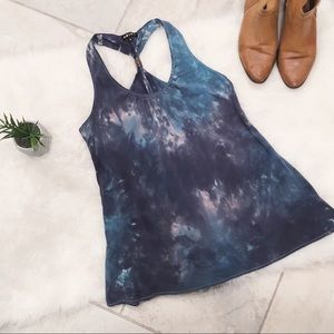 💯% silk! Racer back tie dye Akiko tank bead small